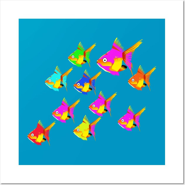 Gold Fish lover Wall Art by Shreedigital 